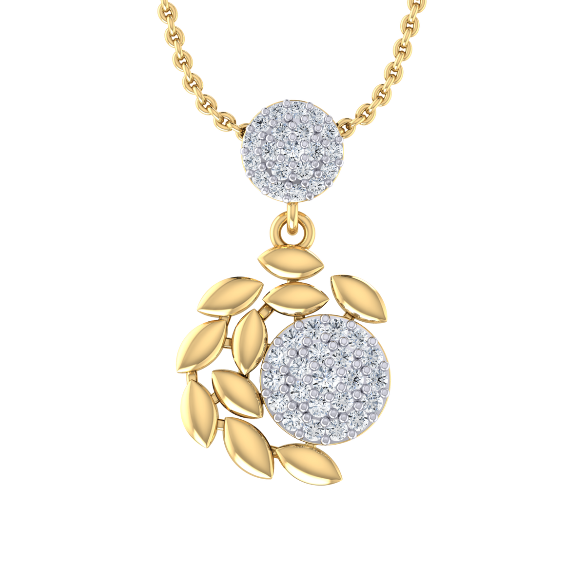 Serene Spark Yellow Gold Diamond Pendant [yg]