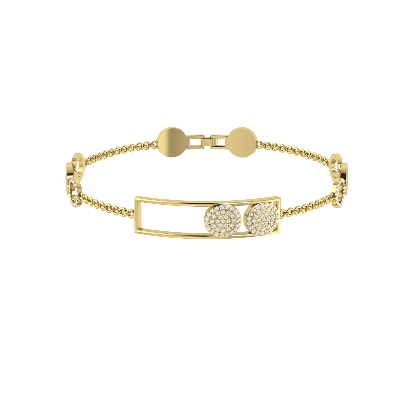 Shimmering Starlight Yellow Gold Lab Grown Diamond Bracelet [yg]