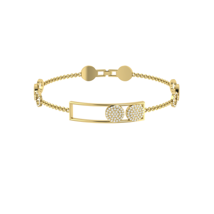 Shimmering Starlight Yellow Gold Lab Grown Diamond Bracelet [yg]