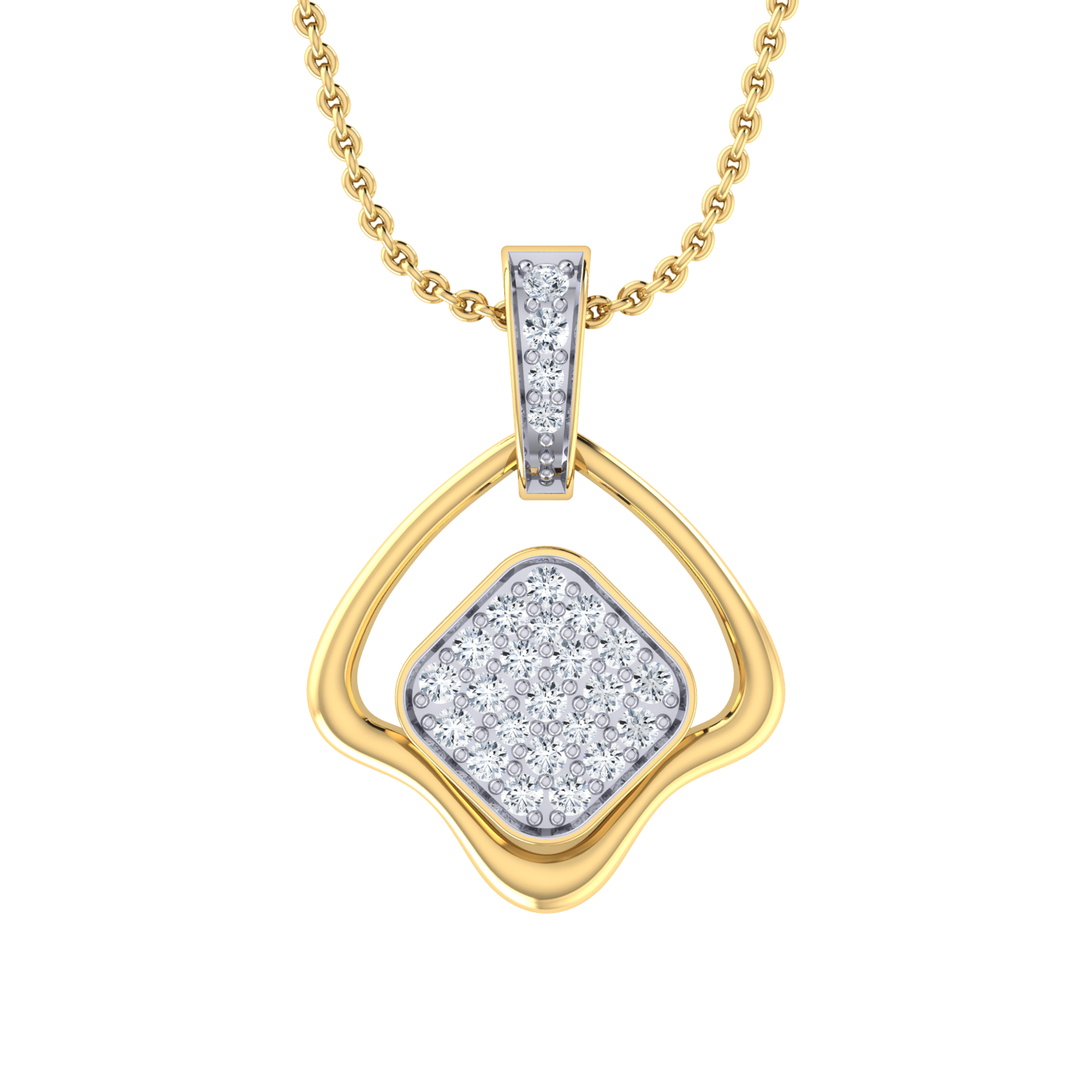 Simple Splendor Yellow Gold Diamond Pendant [yg]