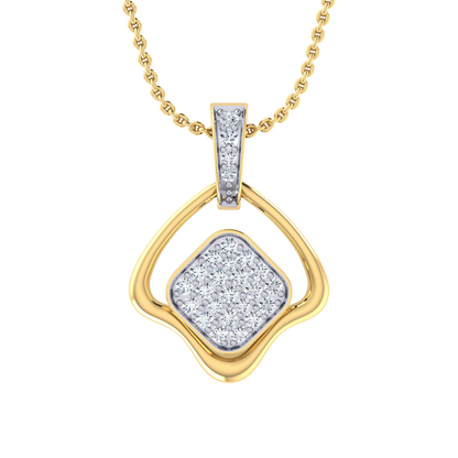 Simple Splendor Yellow Gold Diamond Pendant [yg]