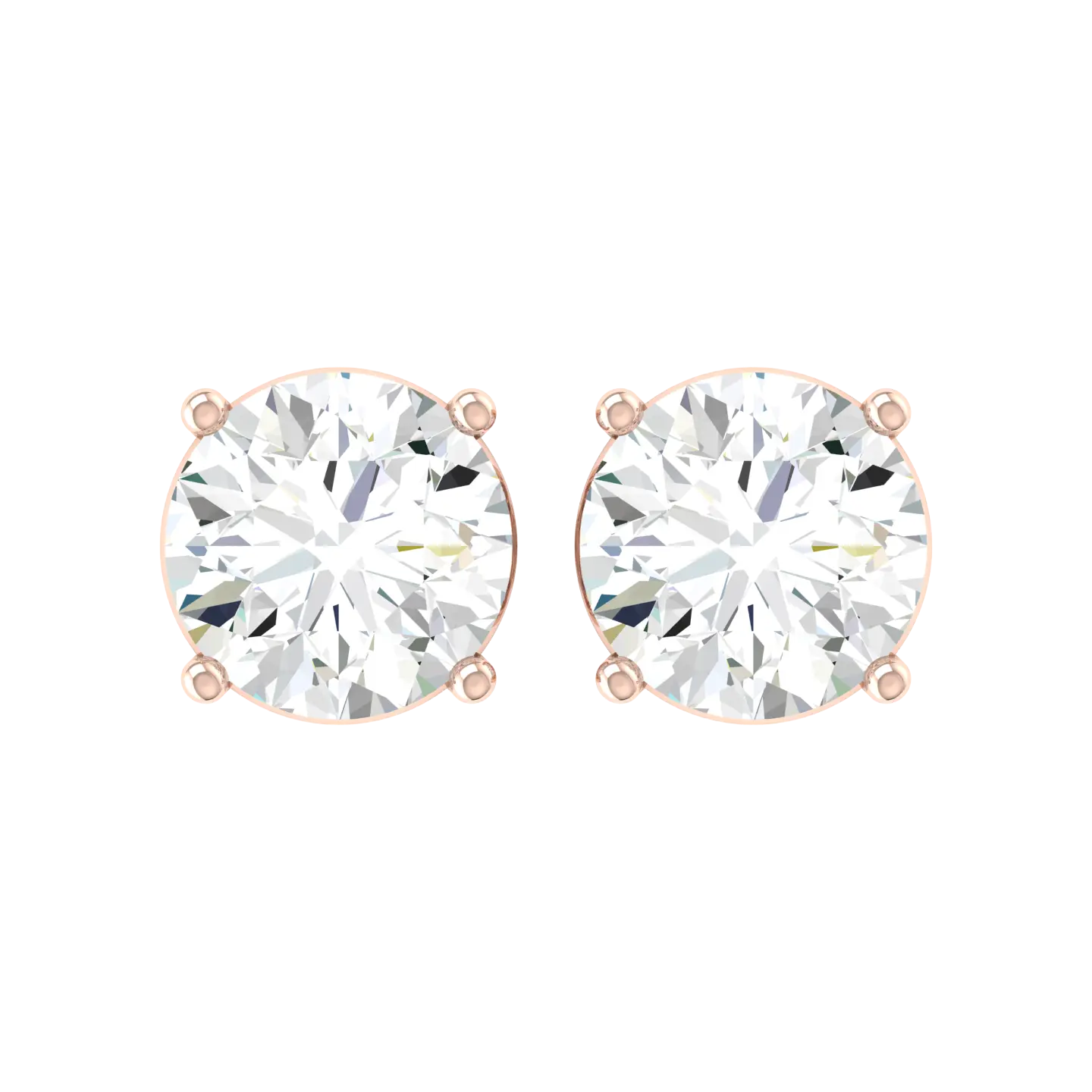 Timeless Sparkle 0.3cts Rose Gold Diamond Earrings [rg]
