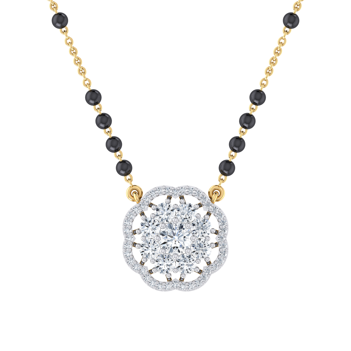 Royal Luminescence Yellow Gold Diamond Mangalsutra [yg]