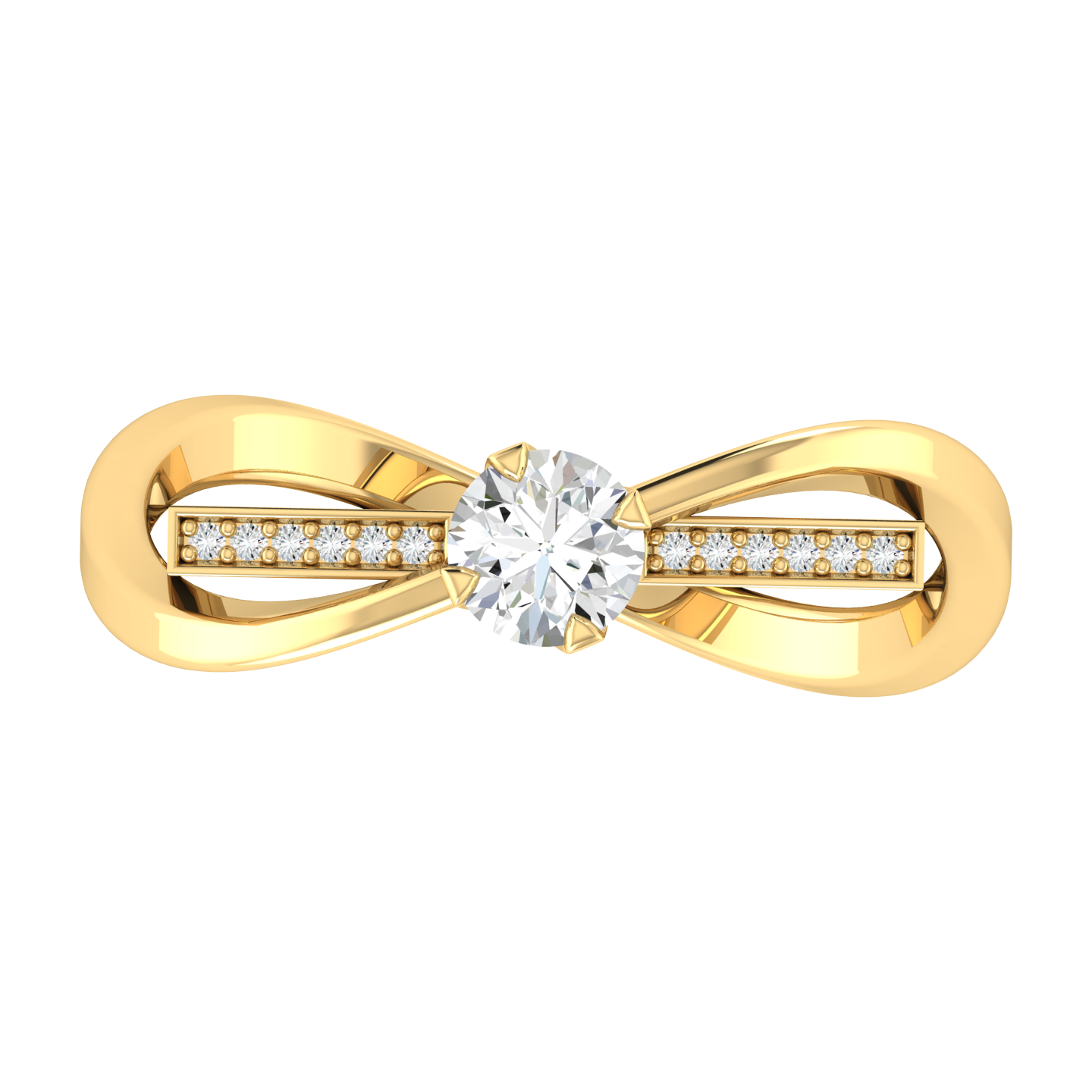 Yellow Gold Lab Grown Diamond - Floral Spark [yg]