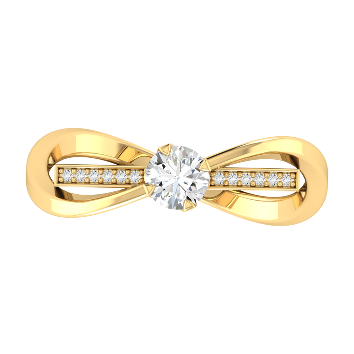 Yellow Gold Lab Grown Diamond - Floral Spark
