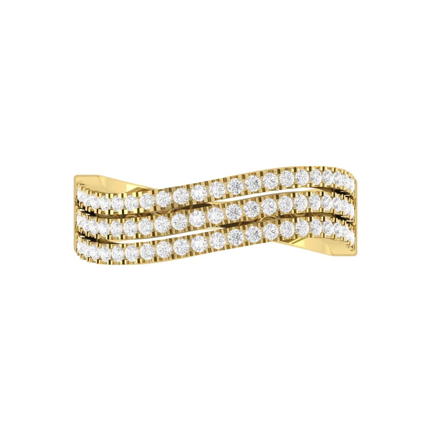 Yellow Gold Lab Grown Diamond - Radiant Rows