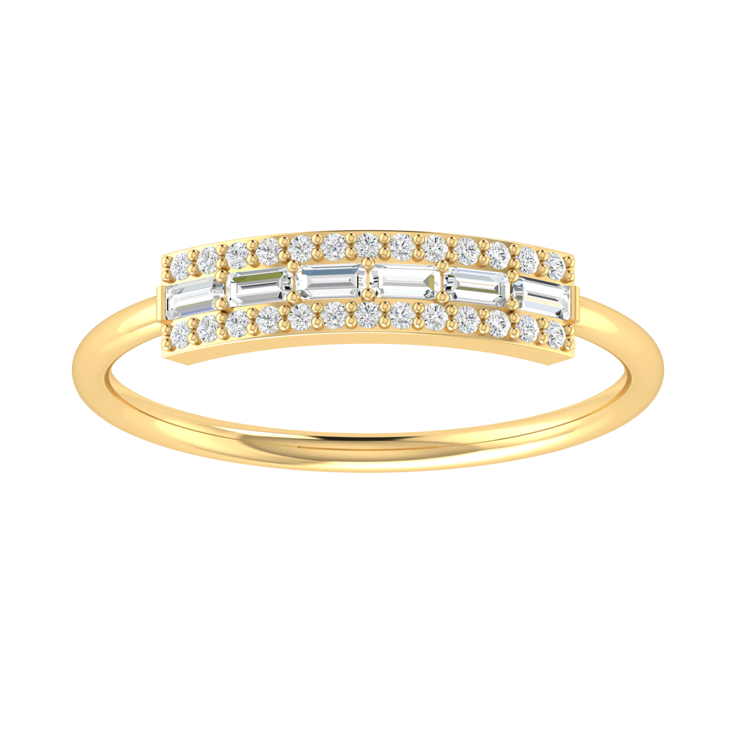Yellow Gold Lab Grown Diamond Ring - Circle Chic [yg]