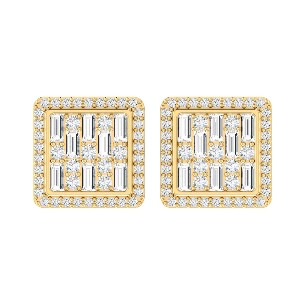 Scarlet Majesty Yellow Gold Diamond Earrings [yg]
