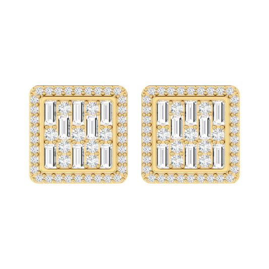Scarlet Majesty Yellow Gold Diamond Earrings [yg]