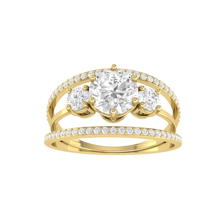 Exotic Trio Diamond Ring