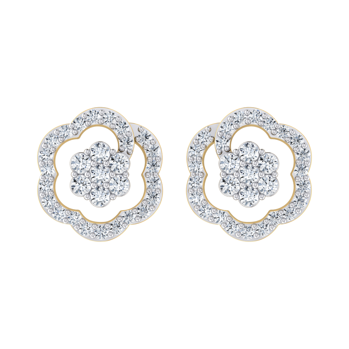 The Desired Yellow Gold Diamond Earrings [yg]
