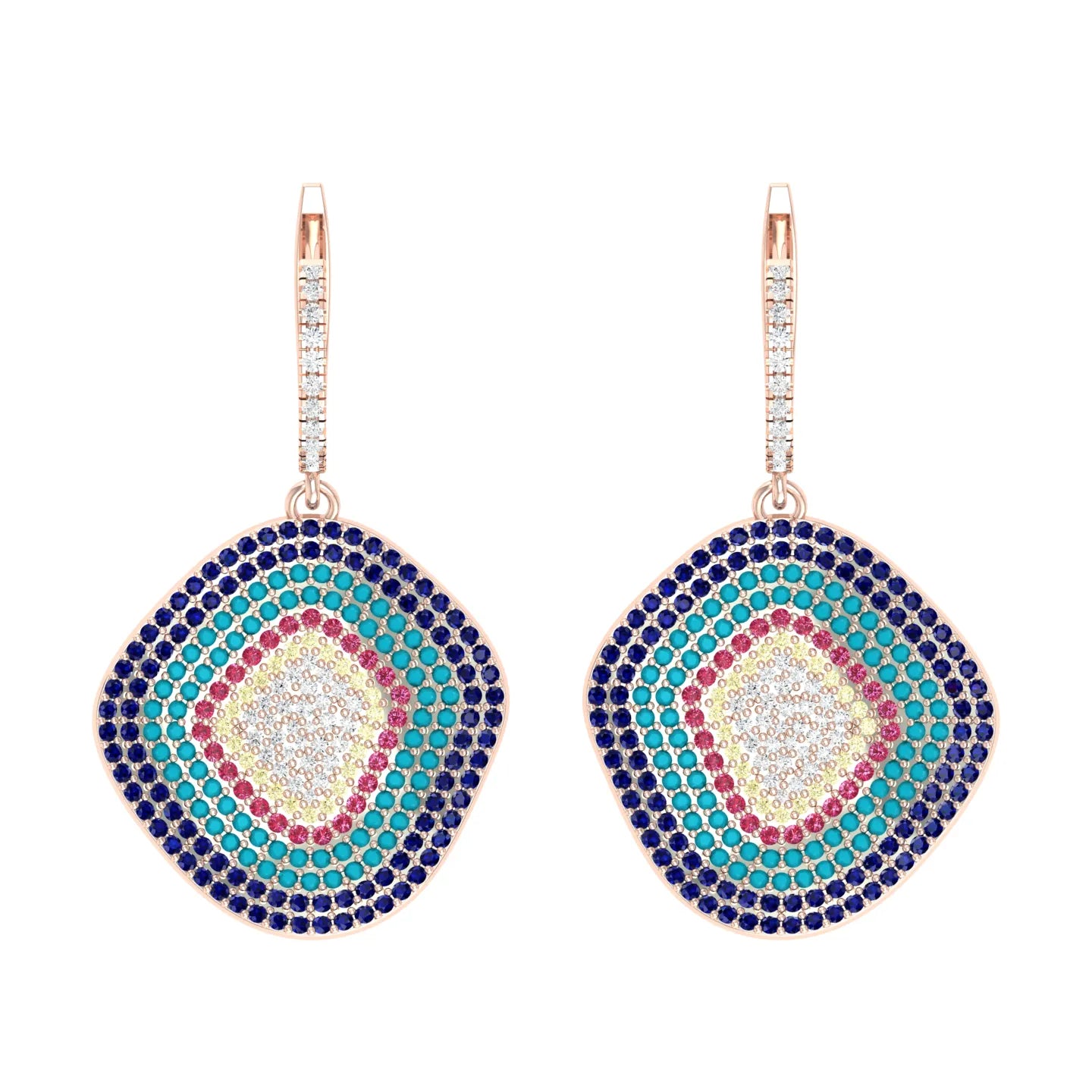 Lustre Bloom Rose Gold Diamond Earrings [rg]