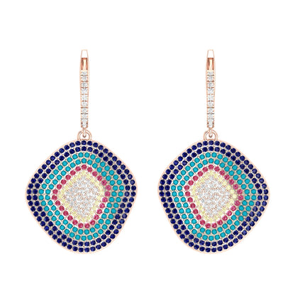 Lustre Bloom Rose Gold Diamond Earrings [rg]