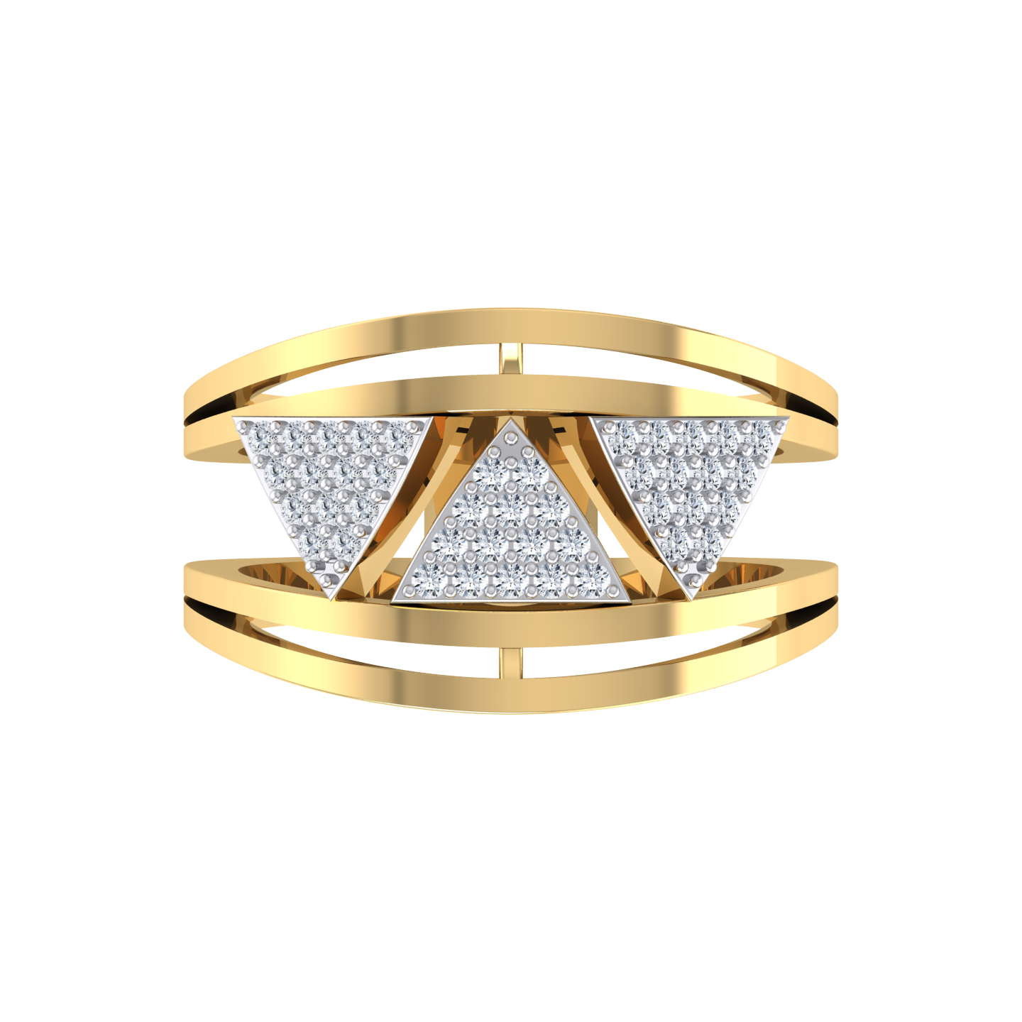 Yellow Gold Lab Grown Diamond Ring - Coral Cascade [yg]