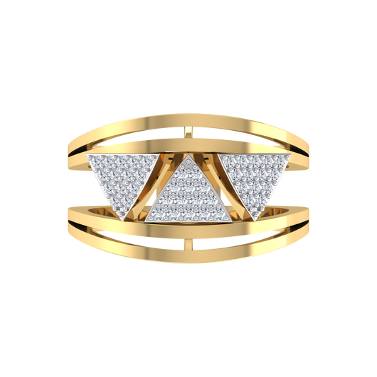 Yellow Gold Lab Grown Diamond Ring - Coral Cascade [yg]