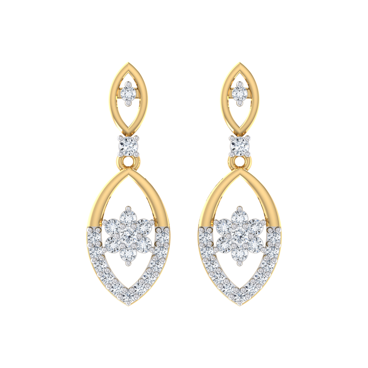 Sparkling Memory Yellow Gold Diamond Earrings [yg]