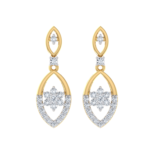 Sparkling Memory Yellow Gold Diamond Earrings [yg]