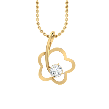 Sparkling Beauty Yellow Gold Diamond Pendant [yg]
