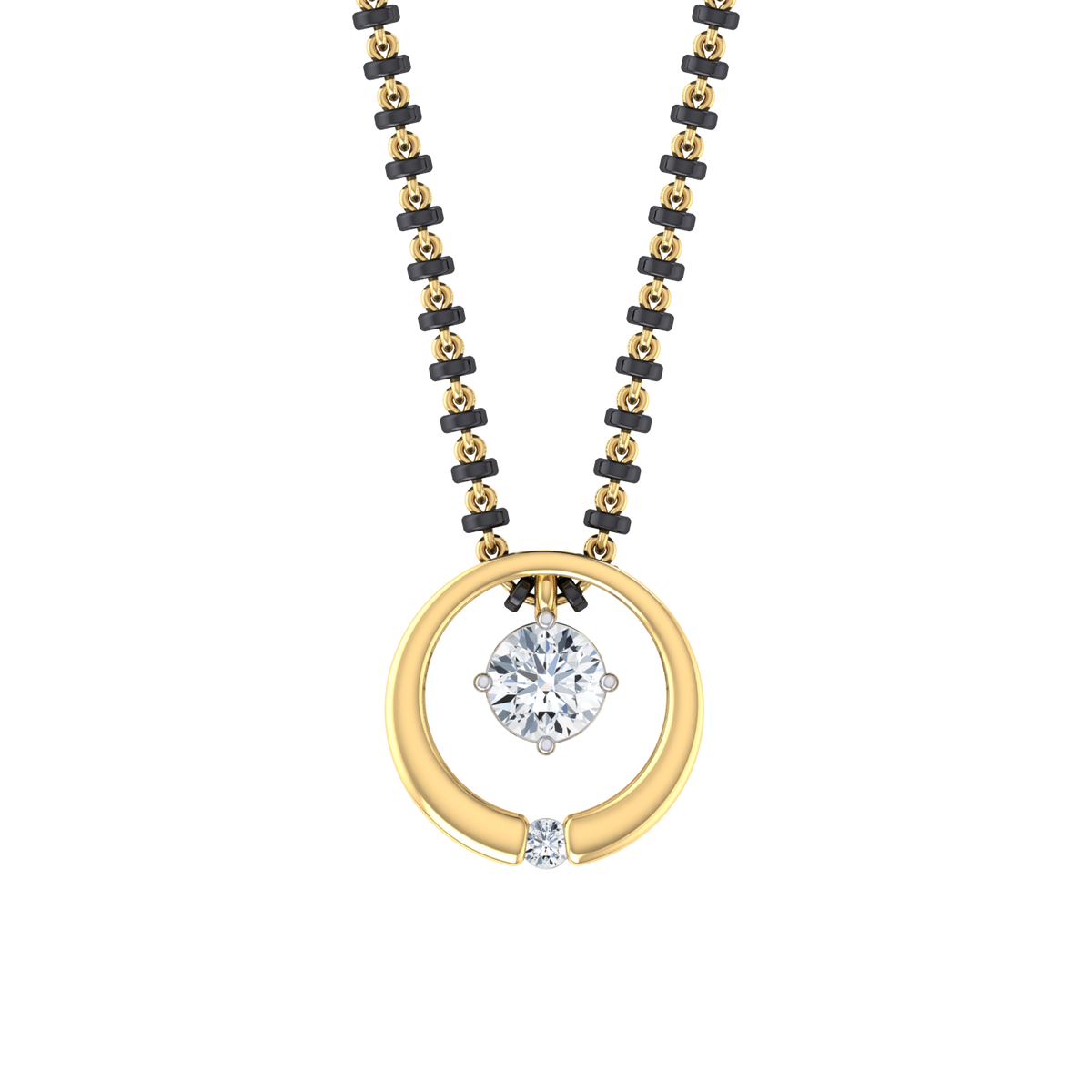 Serene Harmony Yellow Gold Diamond Mangalsutra [yg]
