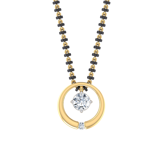 Serene Harmony Yellow Gold Diamond Mangalsutra [yg]
