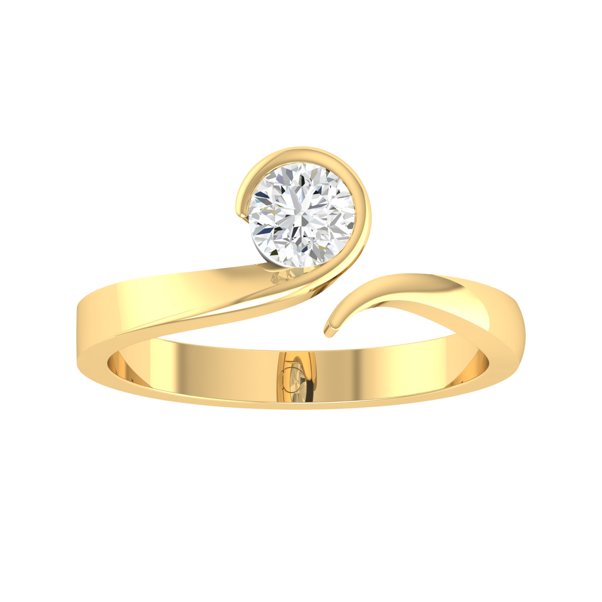 Yellow Gold Lab Grown Diamond - Lustrous Round [yg]