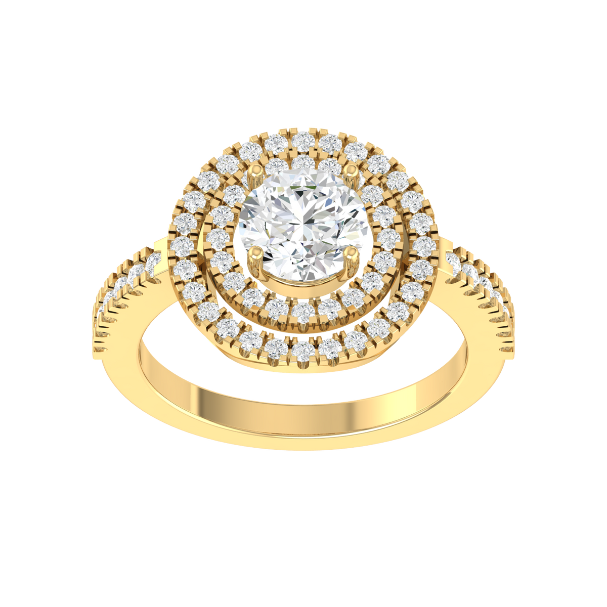 Yellow Gold Lab Grown Diamond Ring - Elegance Personified  [yg]