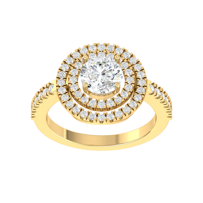 Yellow Gold Lab Grown Diamond Ring - Elegance Personified  [yg]