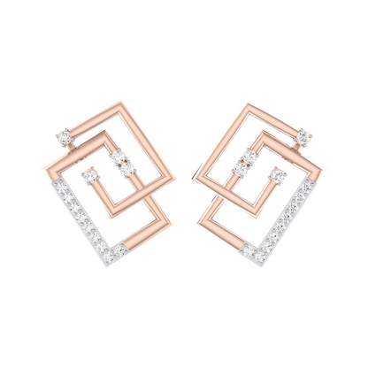 Radiance Drops Rose Gold Diamond Earrings [rg]