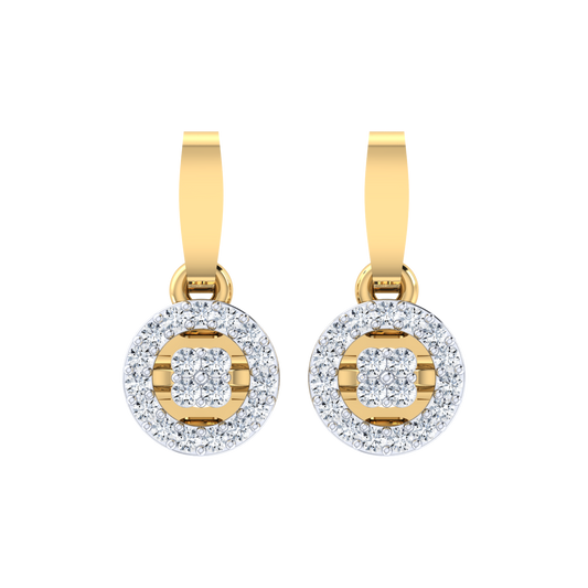 Bling On Yellow Gold Diamond Earrings [yg]