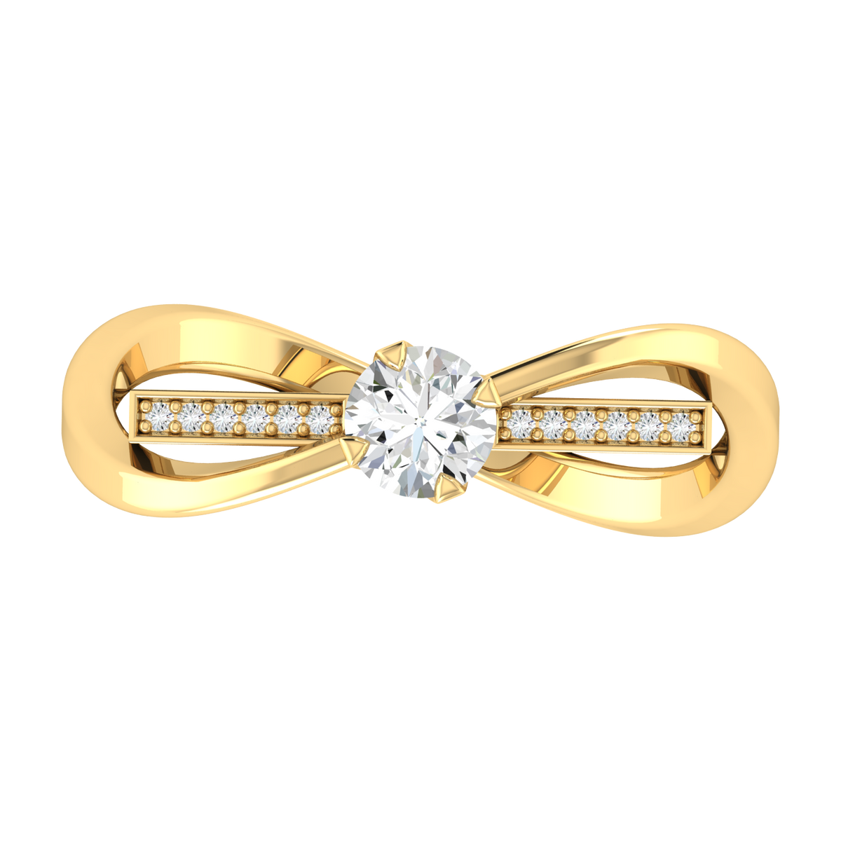 Yellow Gold Lab Grown Diamond - Floral Spark [yg]