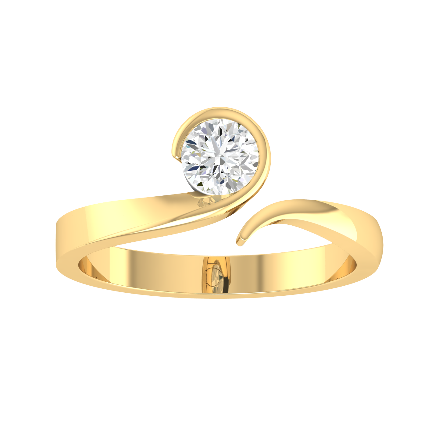 Yellow Gold Lab Grown Diamond - Lustrous Round [yg]