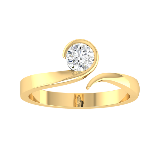 Yellow Gold Lab Grown Diamond - Lustrous Round [yg]
