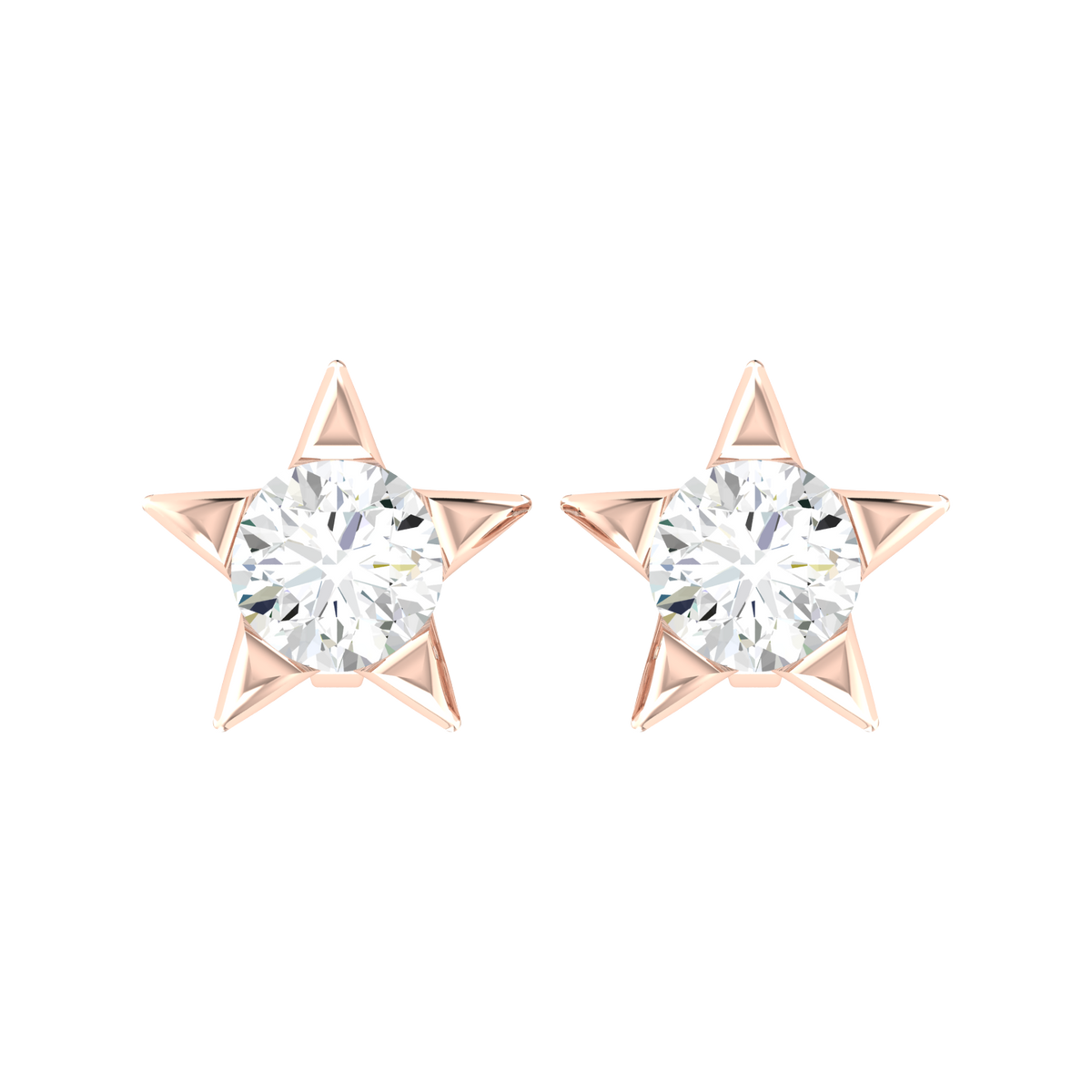Stellar Glow Rose Gold Diamond Earrings [rg]