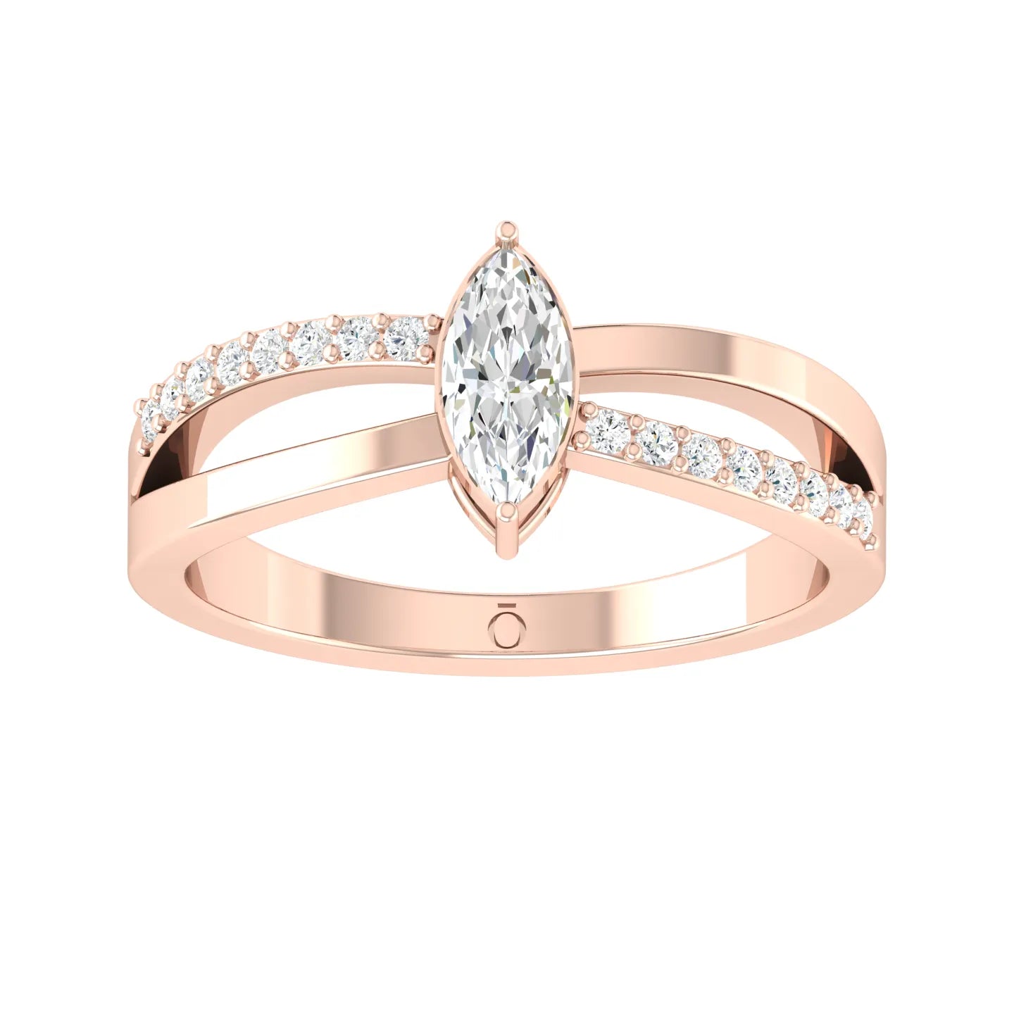 Rose Gold Lab Grown Diamond - Butterfly Charm [rg]