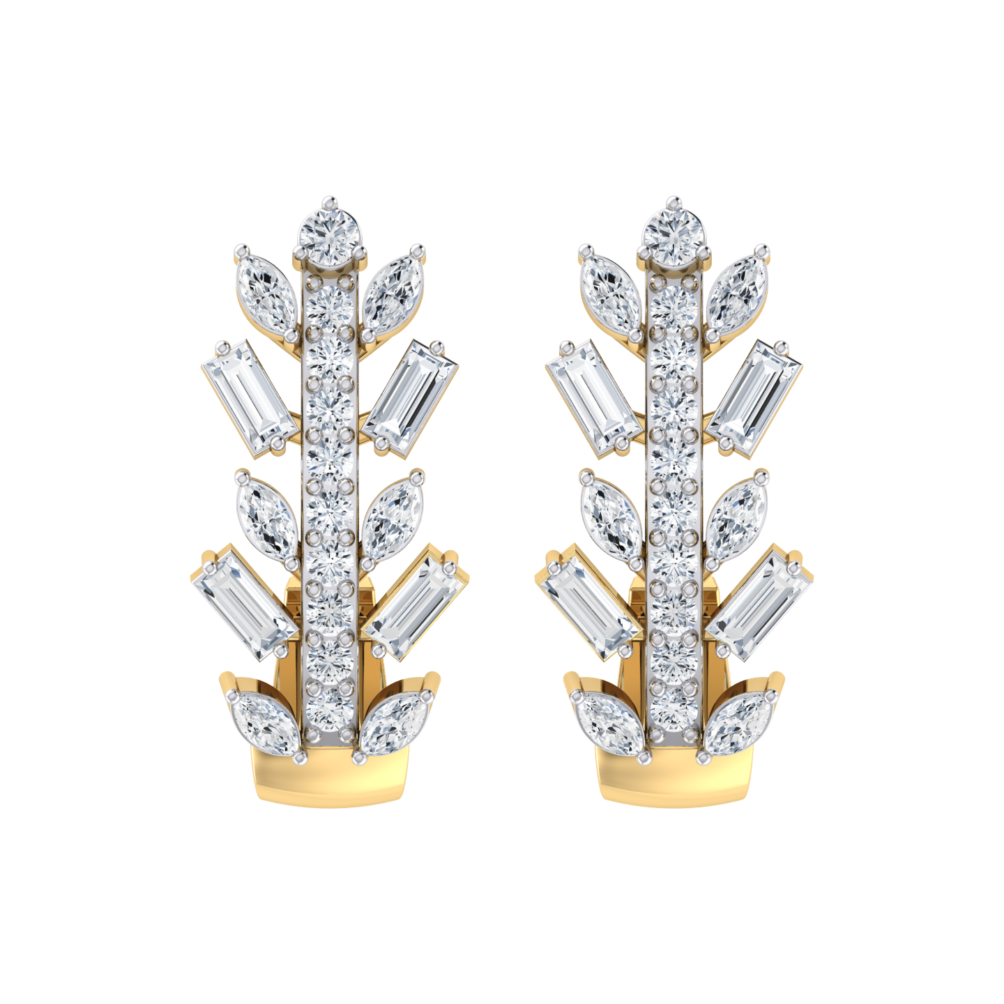 Precious Piece Yellow Gold Diamond Earrings [yg]