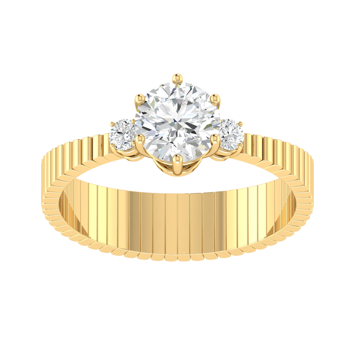 Groovy Trio Diamond Ring