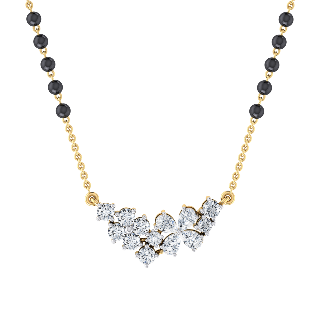 Sparkling Serenity Yellow Gold Diamond Mangalsutra [yg]