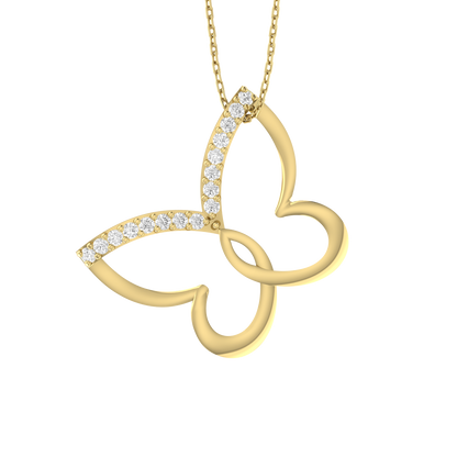 Radiant Monarch Yellow Gold Diamond Pendant [yg]