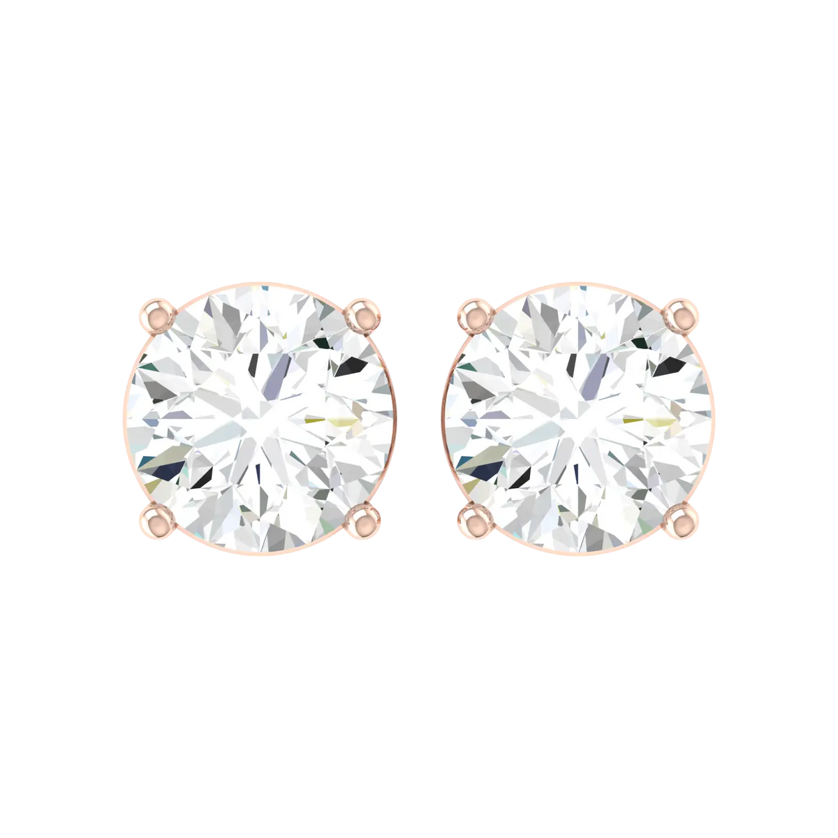 Timeless Sparkle 0.3cts Rose Gold Diamond Earrings [rg]