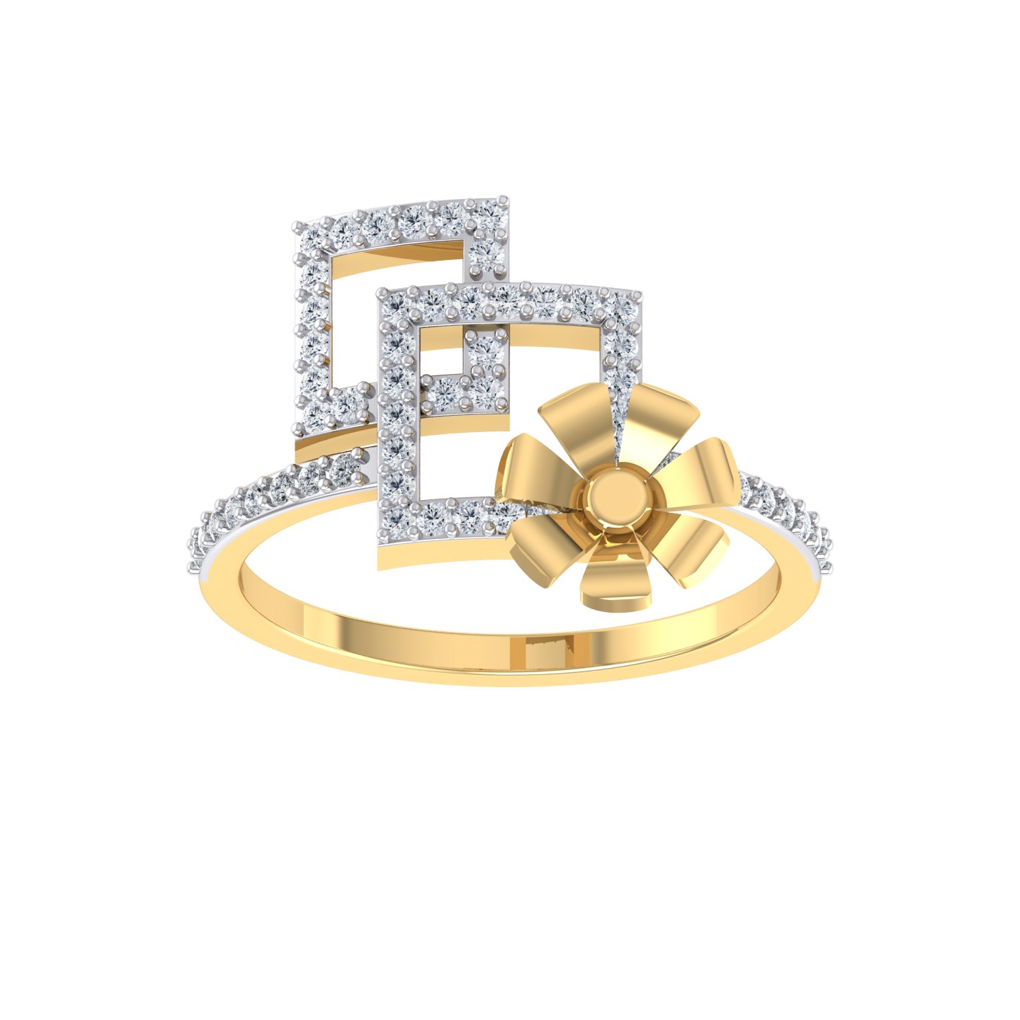 Tranquil Twilight Yellow Gold Diamond Ring  [yg]