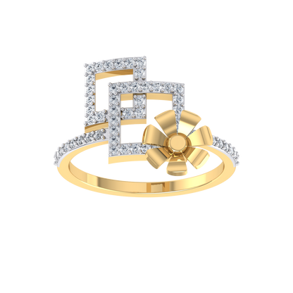 Tranquil Twilight Yellow Gold Diamond Ring  [yg]