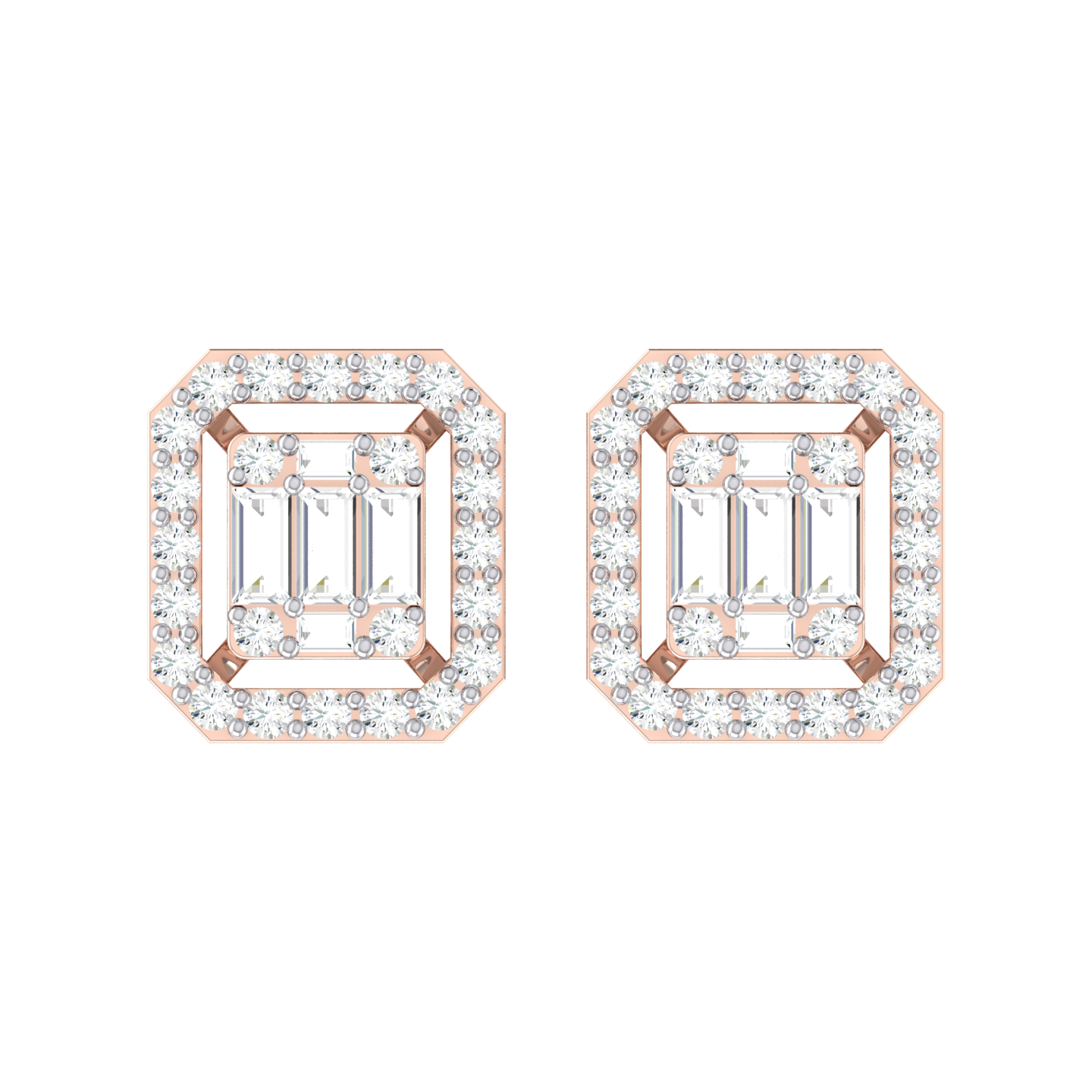 Mystic Medely Rose Gold Diamond Earrings [rg]
