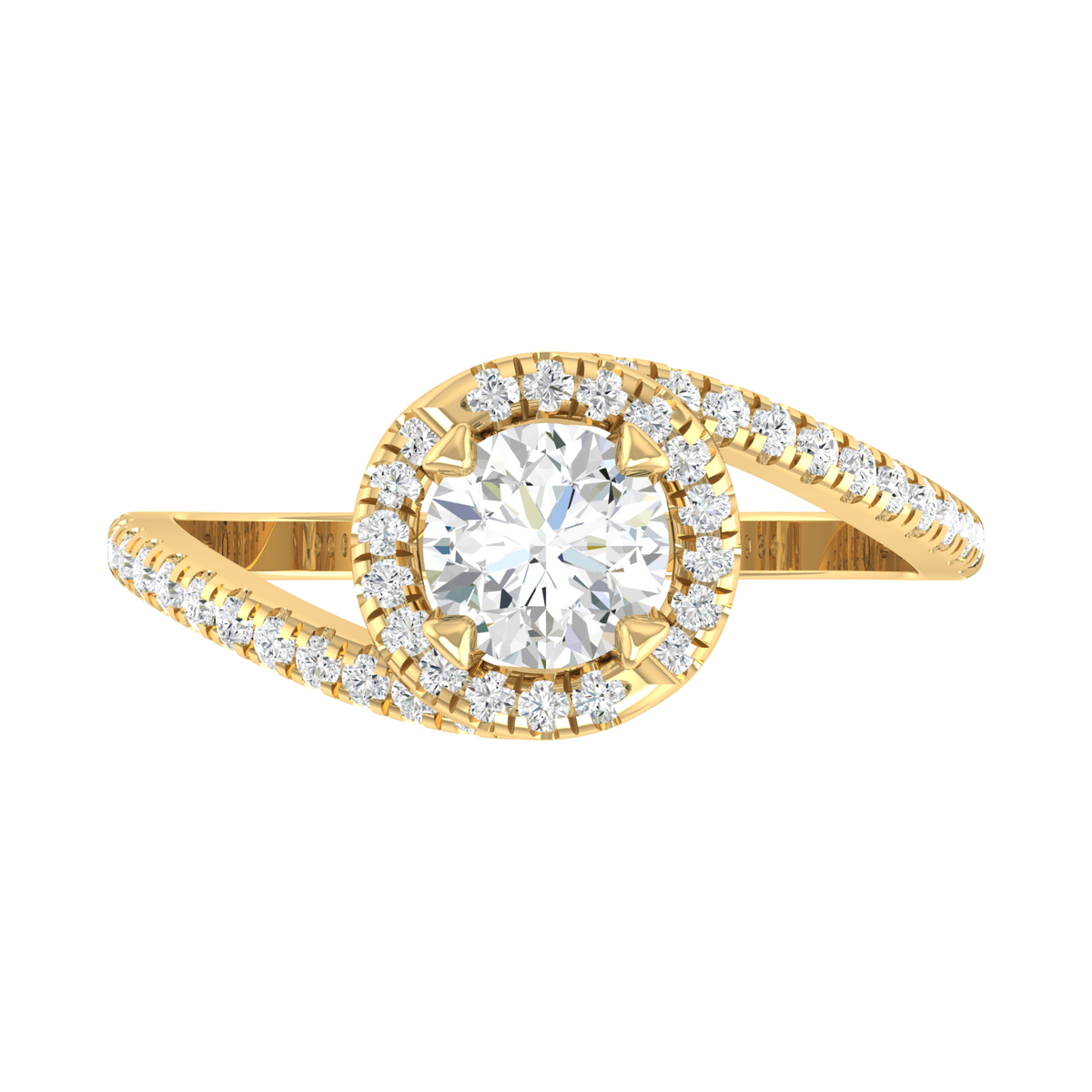 Twilight Twist Yellow Gold Diamond Ring [yg]