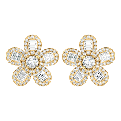Cascade Spark Yellow Gold Diamond Earrings [yg]