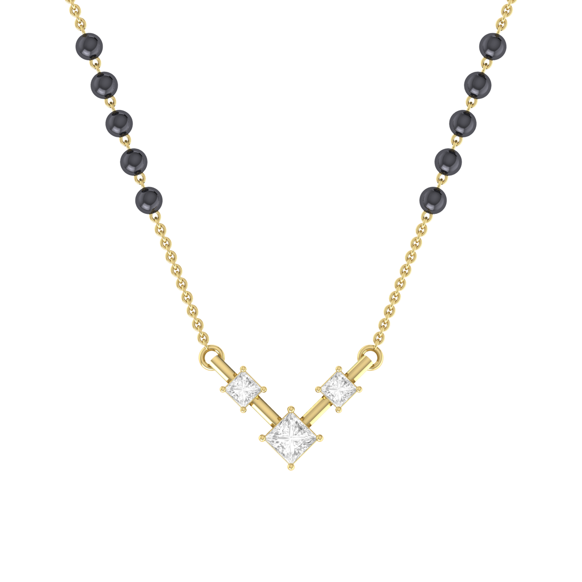 Pure Elegance Yellow Gold Diamond Mangalsutra [yg]