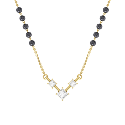 Pure Elegance Yellow Gold Diamond Mangalsutra [yg]