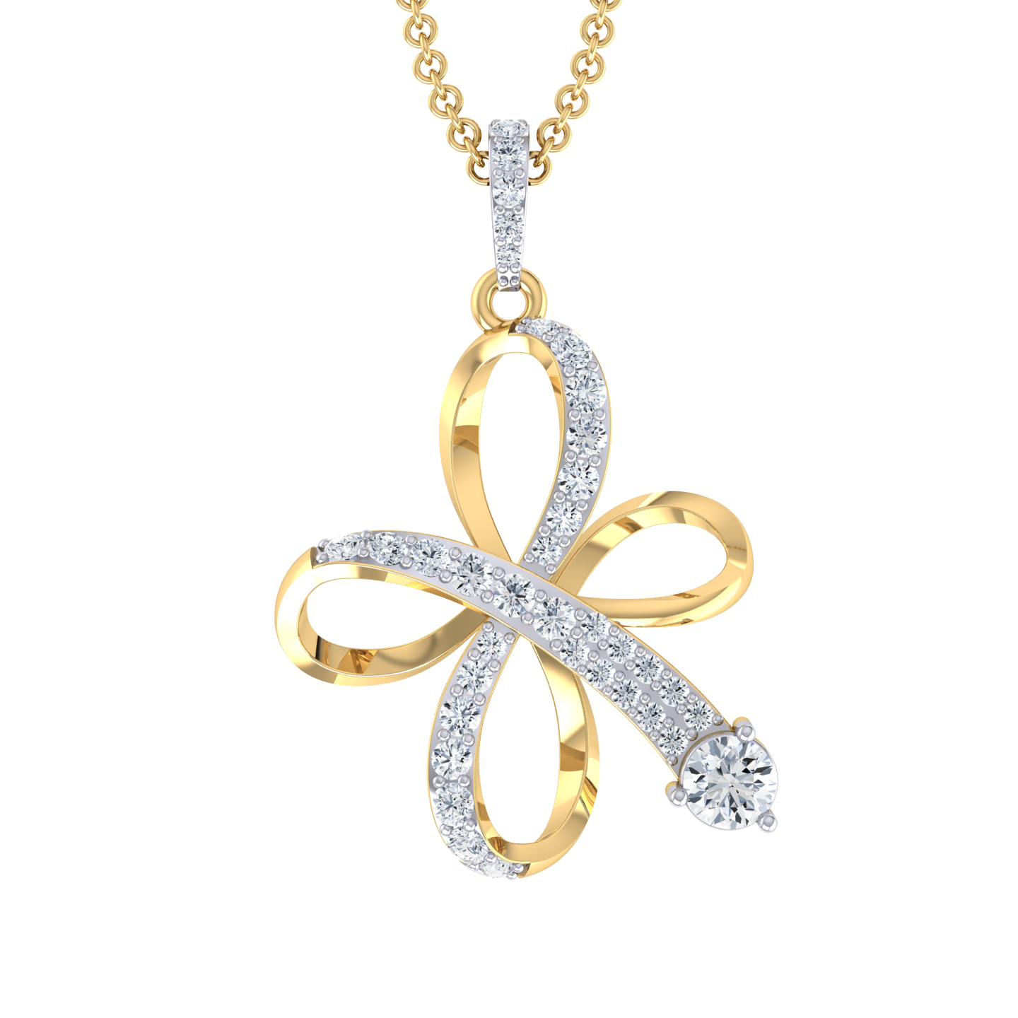 Subtle Radiance Yellow Gold Diamond Pendant [yg