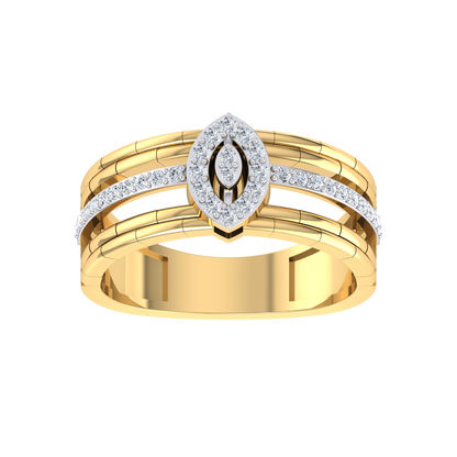Yellow Gold Lab Grown Diamond Ring - Divine Beauty  [yg]