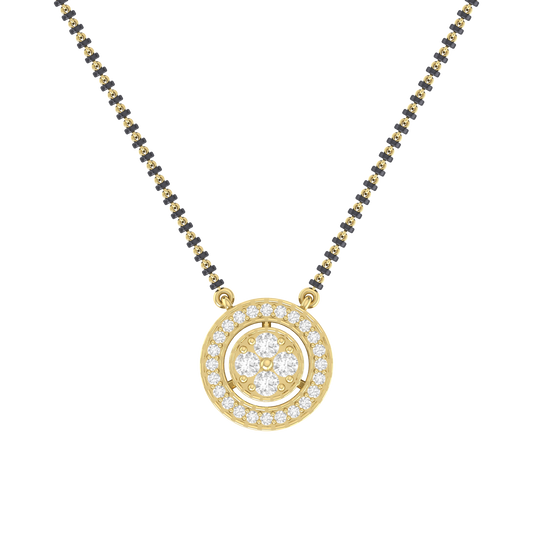Yellow Gold Diamond Mangalsutra - Everlasting Love [yg]