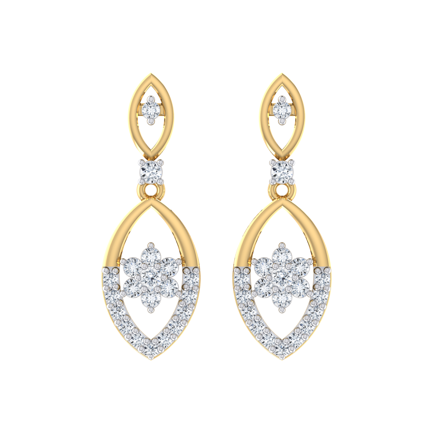 Sparkling Memory Yellow Gold Diamond Earrings [yg]
